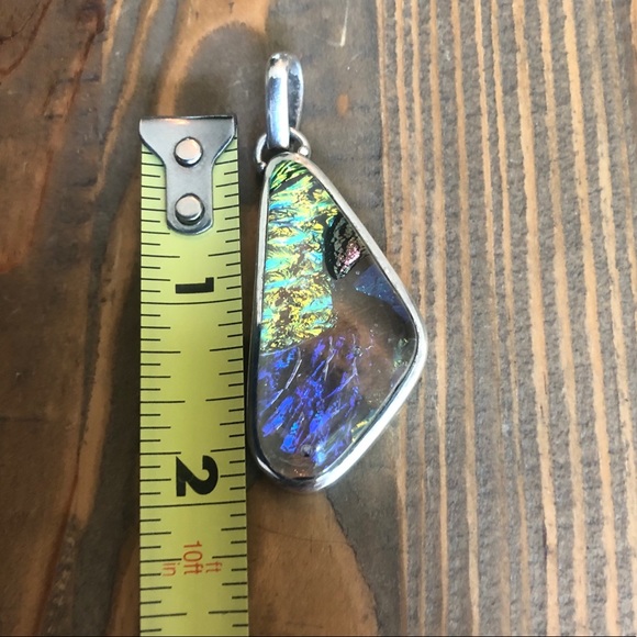 Glowing Sterling Silver Glass Pendant/ Earring Set - Picture 5 of 6